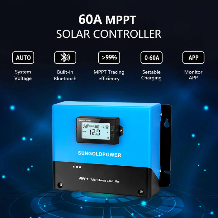 SunGold Power 60 AMP MPPT Solar Charge Controller