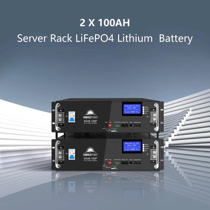 Sungold Power Off-Grid Solar Kit 6500w 48vdc 120vac Lifepo4 10.24kwh Lithium Battery 8 X 415w Solar Panels