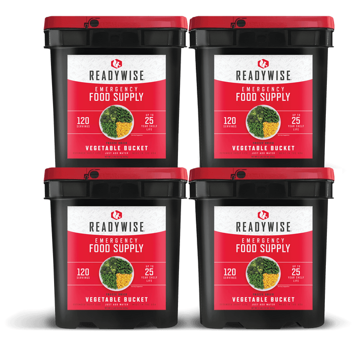 ReadyWise 480 Serving 25-Year Shelf Life Long Term Freeze Dried Vegetable Kit