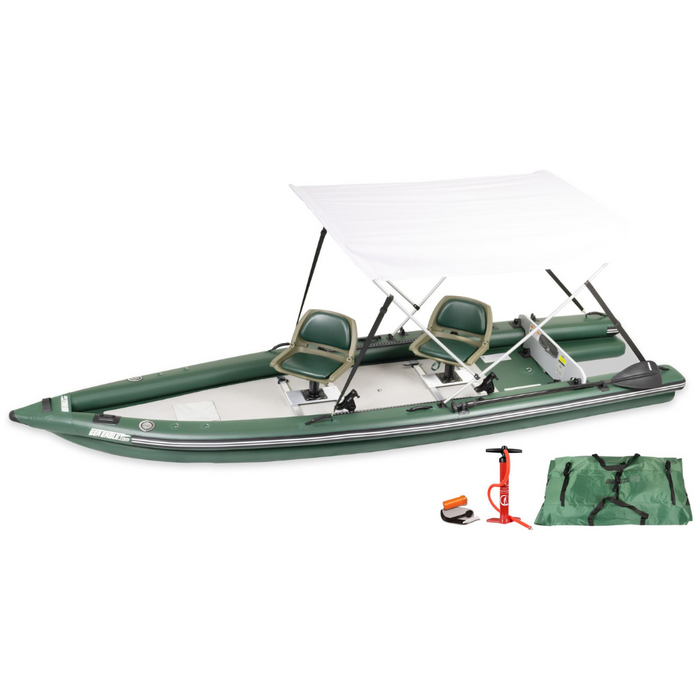 Sea Eagle 2 Person Swivel Seat Canopy Package FishSkiff™ 16 Inflatable Fishing Boat