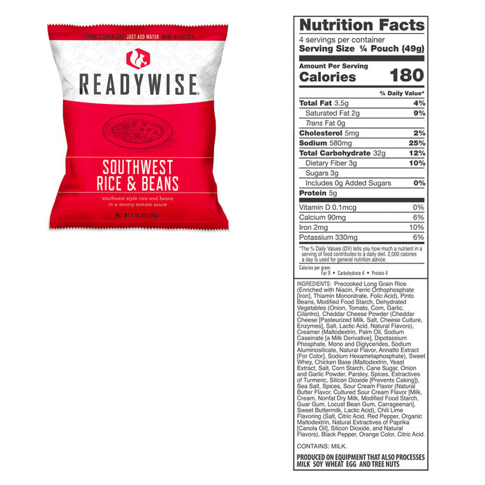 ReadyWise 720 Serving 25-Year Shelf Life Long Term Survival Emergency Food Supply Kit