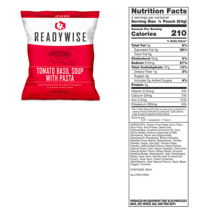 ReadyWise 240 Serving 25-Year Shelf Life Long Term Survival Emergency Food Supply Kit