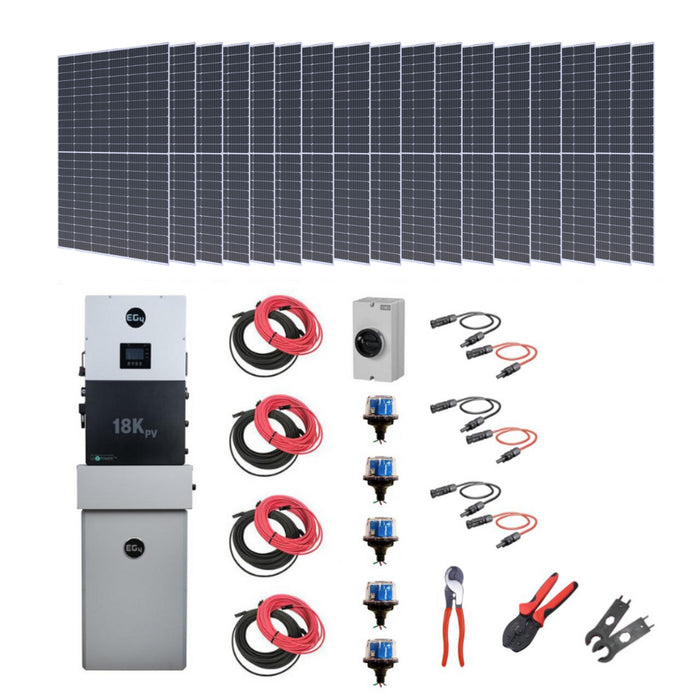 Complete Hybrid Solar System - EG4 PowerPro ESS | 12 kW AC Output | Up To 45 kWh Battery Backup