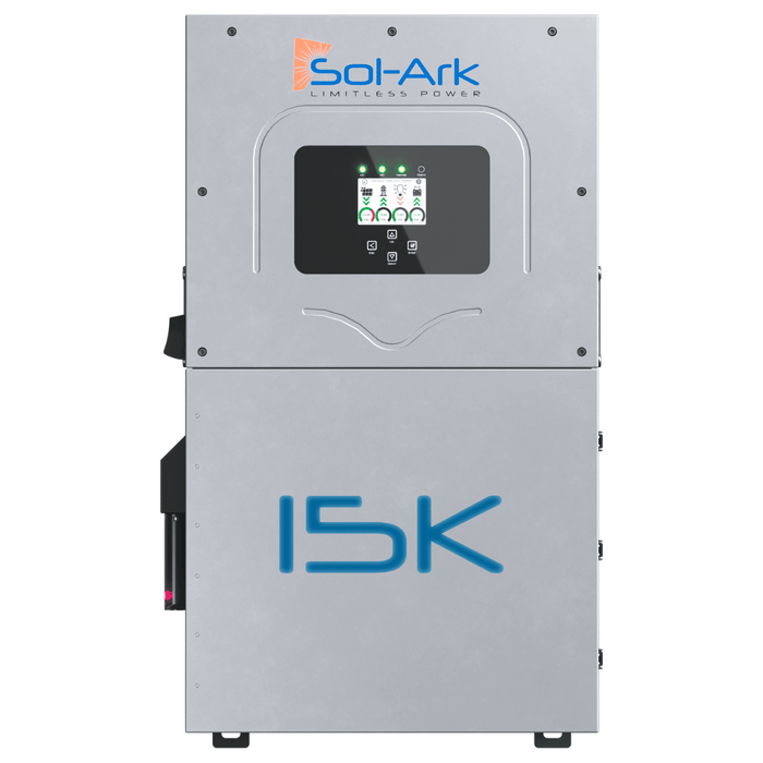 Sol-Ark | 15K 120/240/208V 48V [All-In-One] Pre-Wired Hybrid Solar Inverter | 10-Year Warranty