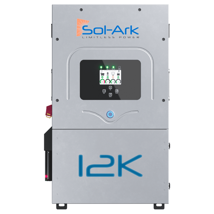 Sol-Ark | 12K 120/240/208V 48V [All-In-One] Pre-Wired Hybrid Solar Inverter | 10-Year Warranty