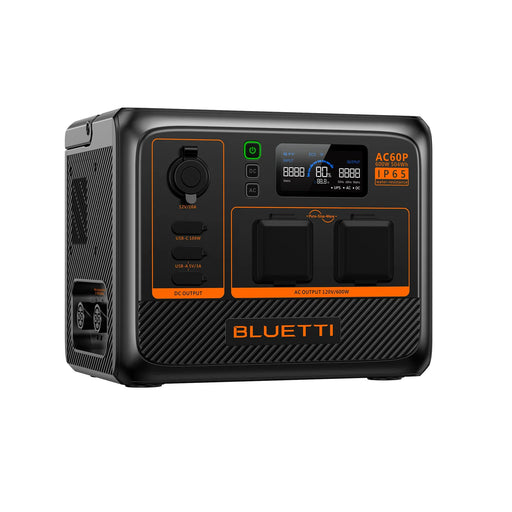 BLUETTI AC60P Portable Power Station (600W 504Wh) - Survival Creation