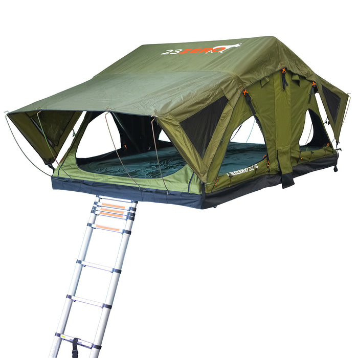 23ZERO Breezeway 72 Soft-Shell 4-People Universal Rooftop Tent w/Boot Bag & Gear Loft