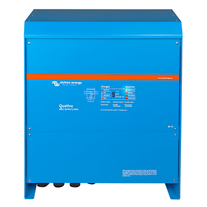 Victron Quattro 48/15000 Inverter | 48V Input | 15000VA Output 230V | 200A Charger | Transfer Switch