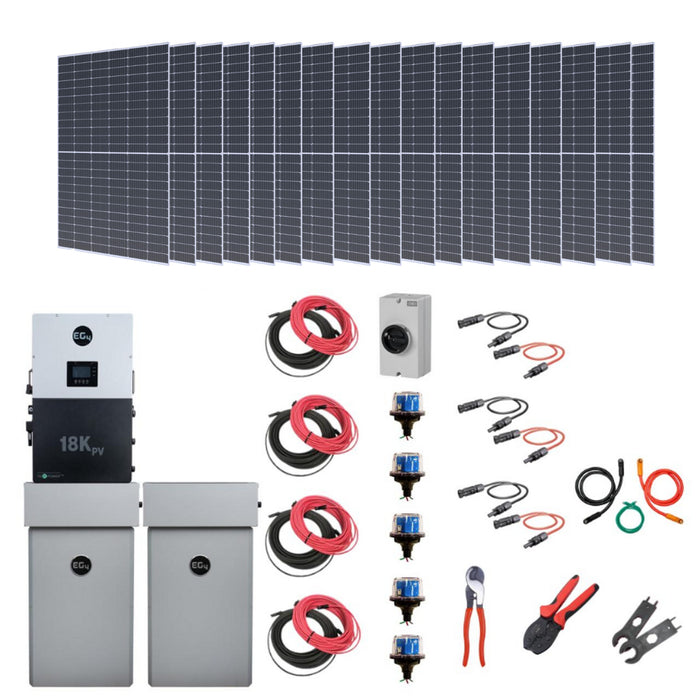 Complete Hybrid Solar System - EG4 PowerPro ESS | 12 kW AC Output | Up To 45 kWh Battery Backup