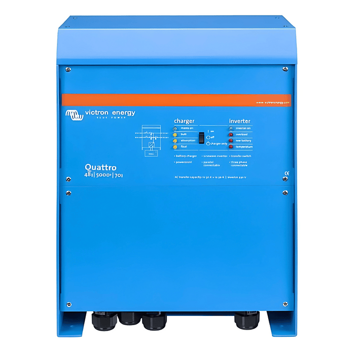 Victron Quattro 48/5000 Inverter | 48V Input | 5000VA Output 120V | 70A Charger | Transfer Switch