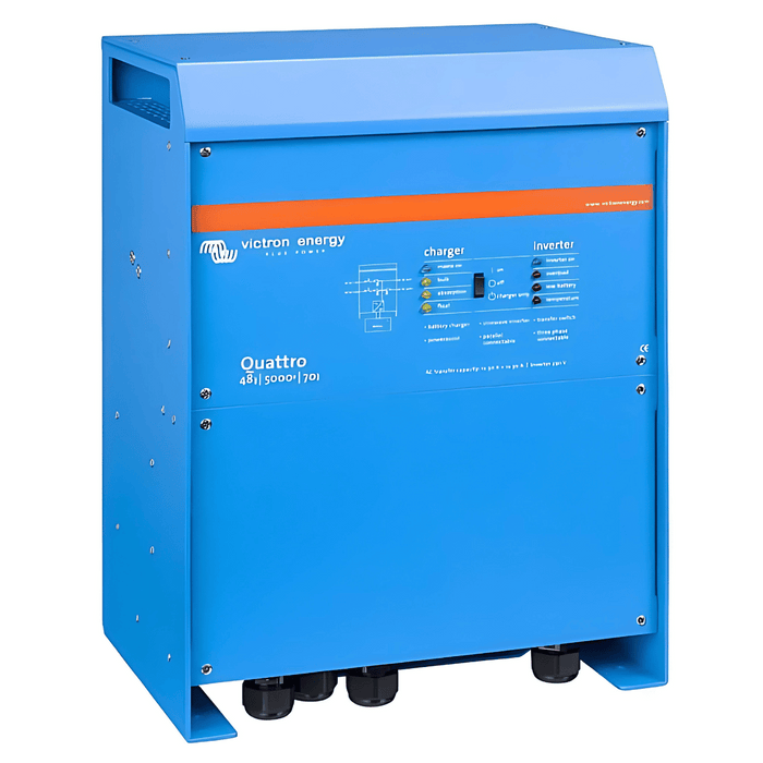 Victron Quattro 48/5000 Inverter | 48V Input | 5000VA Output 120V | 70A Charger | Transfer Switch