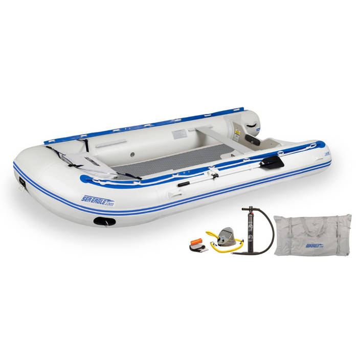 Sea Eagle 7 Person Drop Stitch Deluxe Package 14' Sport Runabout Inflatable Boat - Survival Creation