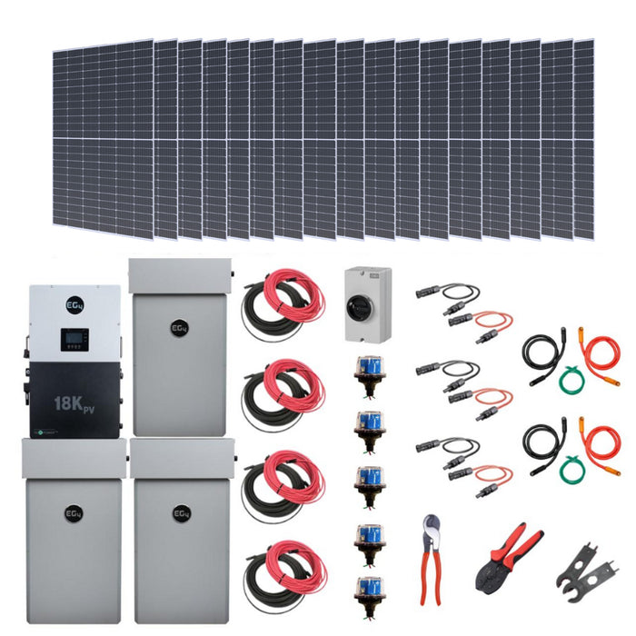 Complete Hybrid Solar System - EG4 PowerPro ESS | 12 kW AC Output | Up To 45 kWh Battery Backup