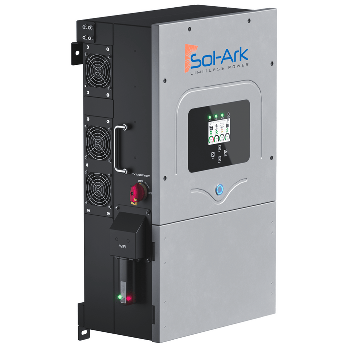 Sol-Ark | 12K 120/240/208V 48V [All-In-One] Pre-Wired Hybrid Solar Inverter | 10-Year Warranty