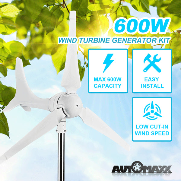 Automaxx 600W Home/Marine Wind Turbine Generator Kit