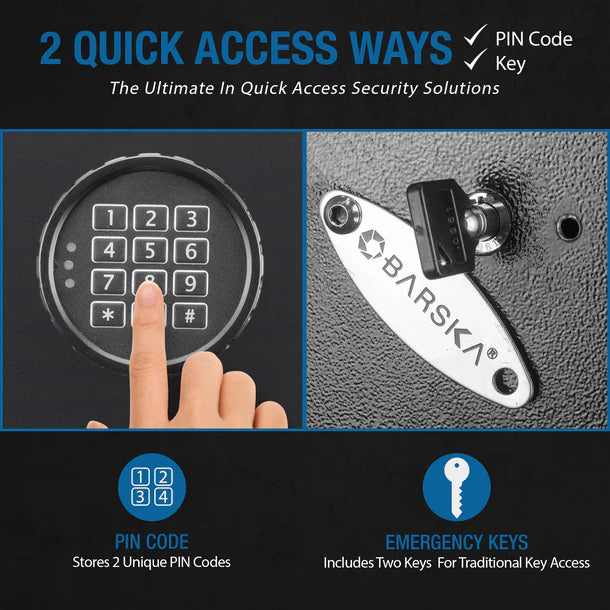 Barska AX13100 Biometric/Fingerprint Digital Keypad Rifle Safe