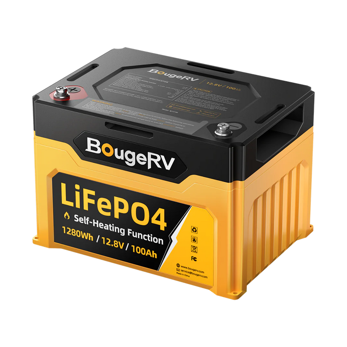 BougeRV 12V 1280Wh/100Ah Self-Heating LiFePO4 Battery - Survival Creation