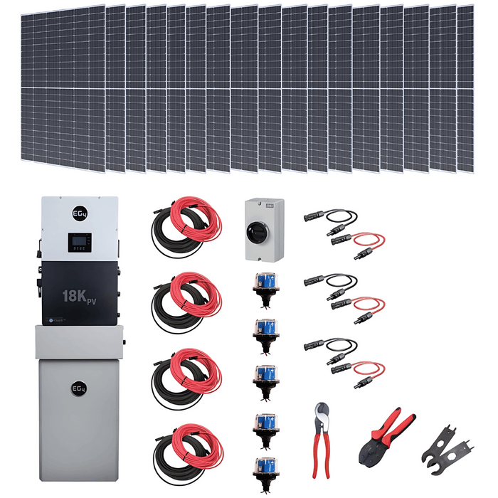 Complete Hybrid Solar System - EG4 PowerPro ESS | 12 kW AC Output | Up To 45 kWh Battery Backup