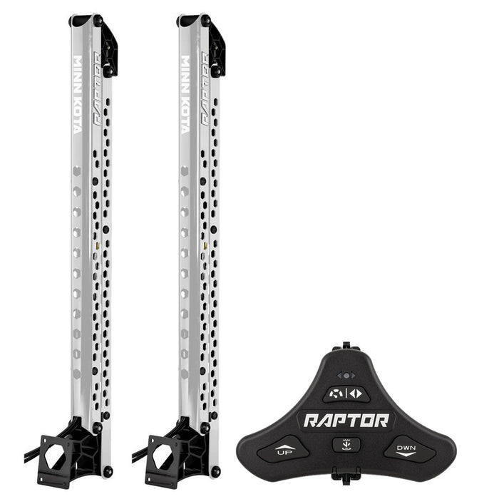 Minn Kota Raptor Bundle Pair - 10' Silver Shallow Water Anchors w/Active Anchoring & Footswitch Included - Survival Creation