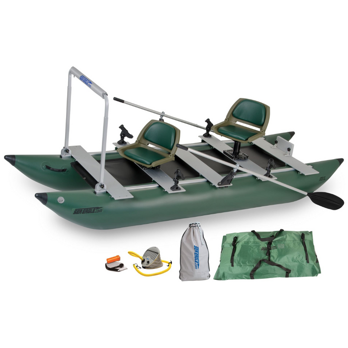 Sea Eagle 2 Person Pro Angler Guide Package 375fc FoldCat Inflatable Fishing Boat