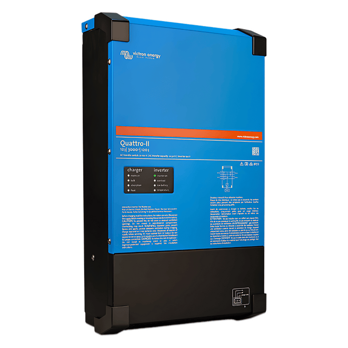 Victron Quattro-II 12/3000 Inverter | 12V Input | 3000vA Output 2 x 120V | 120A Charger | 50A Transfer Switch